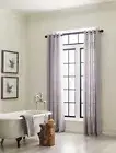 allen + roth 84-in Grey Light Filtering Grommet Single Curtain Panel