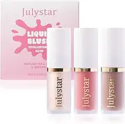 [YBUETE] 3pcs Liquid Blush Contour Highlighter Cheek Makeup Set, Face Brightening Liquid, Bronzer Contour Liquid Makeup&Liquid Blush, Moisturizing Long-lasting Skin Contour Set for Teen Girls