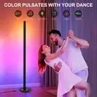 LED Floor Lamp Dimmable RGB Light Ceiling Flood Stand Corner Lamp Remote Control