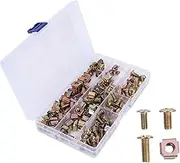 TOPPERFUN Square Hole Cage Nuts 120pcs Float Nuts Kit Carbon Steel Locking Washers Anti-Vibration Screws