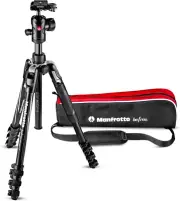 Befree Advanced Lever 4-Section Aluminum Travel Tripod with Ball Head, Black