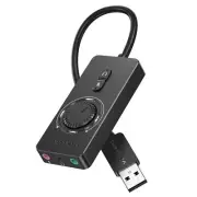 VENTION USB Sound Card External Stereo Sound Card with Volume Control USB to ...