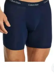 Calvin Klein Men Modal Stretch Ultra Soft Modern Boxer Brief , Navy, Sz S