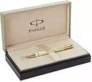 Parker Duofold Ballpoint Pen Ivory Gold Trim New In Box 1931396