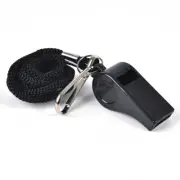 Football Soccer Sports Referee Plastic Whistle Lanyard Emergency Loud So_UU