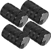 iplusmile 4pcs American Flag Pattern Tire Valve Stem Caps Durable Car Accessories for Secure Seal Easy Installation and Protection Against Dirt and Leaks