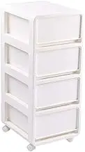 Mobile Kitchen Living Room Storage Rack Floor with Wheel Storage Cabinet Multi-Layer Finishing Storage Rack Storage Rack (Color : A, Size : 41.5 * 36 * 85.5cm)