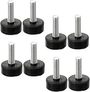 OSALADI Adjustable Bed Legs 8pcs Screw-on Levelers Feet Height Adjustability for Table Stool Workbench Cabinet