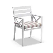Balmoral 3.55m Teak Top Aluminium Table with 12 Kansas Dining Chairs with Sunbrella Cushions - Outdoor Aluminium Dining Settings