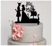 Wedding, Cake topper, Mr. & Mrs., Bride and Groom, Viking themed wedding