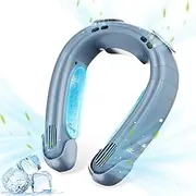 Neck Cooling Fan Portable Fan Neck Fan Air Conditioner Fan, 3 Speeds USB Fast Charing, Battery Rechargeable Fan Hands Free Personal Fan Wearable Fan for Office Outdoors