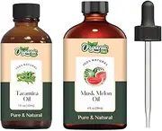 Organic Zing Oil Bundle : Taramira (Eruca vesicaria SSP. Sativa) (30ml) & Musk Melon (Cucumis Melo) (118ml) -Oil