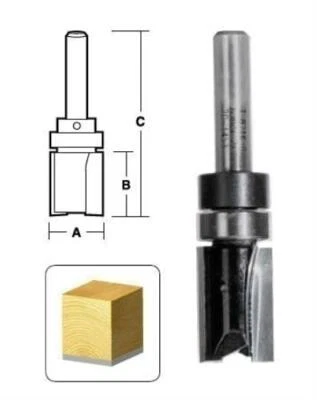 CARBiTOOL Inverted Laminate Flush Trimming Router Bit T8216B
