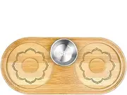Rimmers For Drinks - Salt Rimmer Set | Margarita Rimmer Baar Rimmer, Wooden Cocktail Rimmer Bartender Tool, Drink Rimmer Tray With Stainless Steel Bowl For Margarita, Cocktails And Drinks