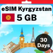 eSIM Kyrgyzstan - 5 GB - 30 Days - Travel eSIM | QR code activation