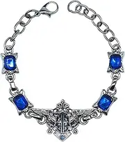 [Amasukami] Vintage woven Ciel Phantomhive bracelet with Silvery logo
