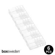 Boxsweden CRYSTAL MICRO STATION/COSMETIC ACCESSORY ORGANISER 10 SECTION 6PCS