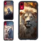 For iPhone XS 11 12 13 14 15 16 Pro Max Non slip Case white lion mountain sunset