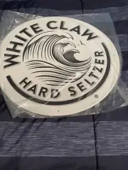 White Claw Hard Seltzer Metal Tin Tacker Sign 20" Rare, Super Price Christmas