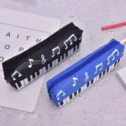 Music Notes Piano Keyboard Pencil Case Pen Bags Large Capacity Stationery Office