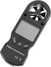 OKUMEYR Practical Mini Handheld Digital Wind Speed Temp Meter Wind Gauge Air Velocity for Aviation Oil Env Ac Ventilation Fan Mfg Bag