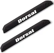 DORSAL Aero Roof Rack Pads for Crossbars - Set of 2 for Surfboards Kayaks SUP Snowboards Paddleboard and Canoe Polyester 34" Inch Factory Aero Bars (Narrow) Black