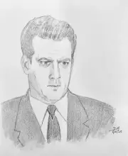 PERRY MASON PENCIL DRAWING 11x14 RAYMOND BURR PORTRAIT SKETCH