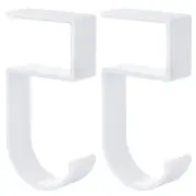 2pcs 5 Shaped Purse Hook for Table Handbag Hanger Desk, White