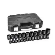 GearWrench 25 Piece 1/2” Drive 6 Point Standard Impact Metric Socket Set - 84933N