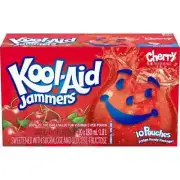 KOOL-AID JAMMERS POUCHES 10x180ml CHERRY 1 BOX - SAFE AND SECURE