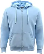 FIL Adult Unisex Men's Zip Up Hoodie w Fleece Hooded Jacket Jumper Basic Blank Plain