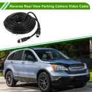 Reverse Rear View Parking Camera Video Cable 10m/32.81ft Black M12 1 Pcs