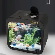 Energy Saving Fish Tank Stylish Reusable Clamshell Feeding Window Fish Terrarium Household Supplies Orange