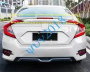 White Rear Wing Spoilers Trunk Cover Trim With Light For Honda Civic 2016-2019 s (for: Honda Civic)