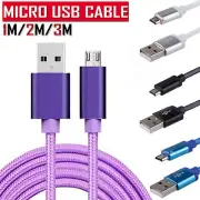 NEW 1M/2M/3M Micro USB Charger Cable Fast Charging For Mobile Android Phone Cord
