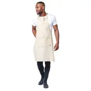Clementine Linen/Viscose Blend Bib Apron - Natural