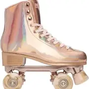 Impala Rollerskates Quad Sidewalk Rose Gold Holographic Roller Skates Womens 9