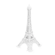 Mini France Paris Eiffel Tower Sculpture Statue Model Ornament 5" Height White
