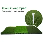 Golf Practice Mat 3-in-1 Rubber Turf 12in x 24in Hitting Portable Indoor/Outdoor