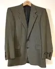 VTG Hickey Freeman 100% Camel Hair Houndstooth Tweed Dress Suit Jacket Blazer
