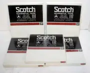 5- Vintage Scotch 111 Magnetic 7" x 1/4" Reel to Reel Tapes ~ NIB