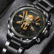 Megadeth Skull Band Black Stainless Steel Watch For Fans