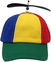 [LJSWONLY] Colourful Propeller Hat, Baseball Cap with Propeller, Helicopter Cap, Baseball Cap Party Hat