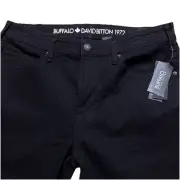 NWT Buffalo David Bitton Jeans Mens 34x32 Black Max-X Skinny Stretch Denim