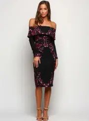 DESIGNER PASDUCHAS FLORAL MIDI DRESS NWT SIZE 6 RRP $299