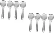 HOLIDYOYO 2sets Stainless Steel Grater Spoon Vegetable Zester Garlic Crusher Ginger Grinder Effortless Cheese Grating Kitchen Essential 4pcs*2