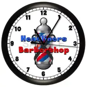 Personalized Clock - Barber Shop, Barber, White, Red and Blue Font