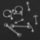 Clear Acrylic Piercing Retainer Hypoallergenic Lip Ring Lip Ear Nose Tongue