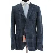 Etro NWT Sport Coat Size 52 US 42 in Blues Pattern Cotton/Polyester/Wool Blend