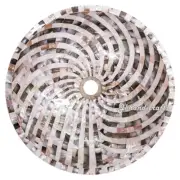 10'' Round Shape Sink MOP Overlay Vessel Counter Top Wash Basin For Hotel